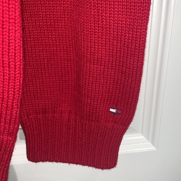 Tommy Hilfiger Boys' Argyle V-Neck Knit Sweater - Red/Gray/Navy - size xl 20 - Picture 3 of 4